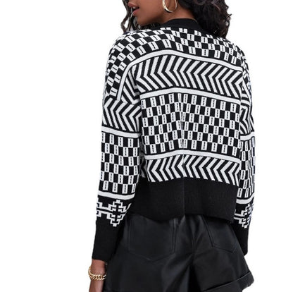 Dames gilet à la mode avec design géométrique Chic und Stil