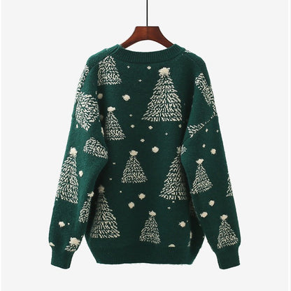 Dames Pull de Noël Confortable avec Motif Créatif Chic und Stil