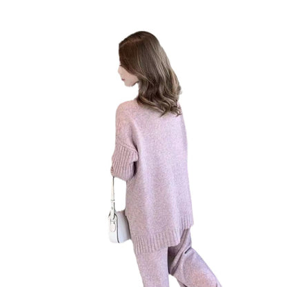 Femme Pull en tricot doux avec col haut et coupe décontractée Chic und Stil