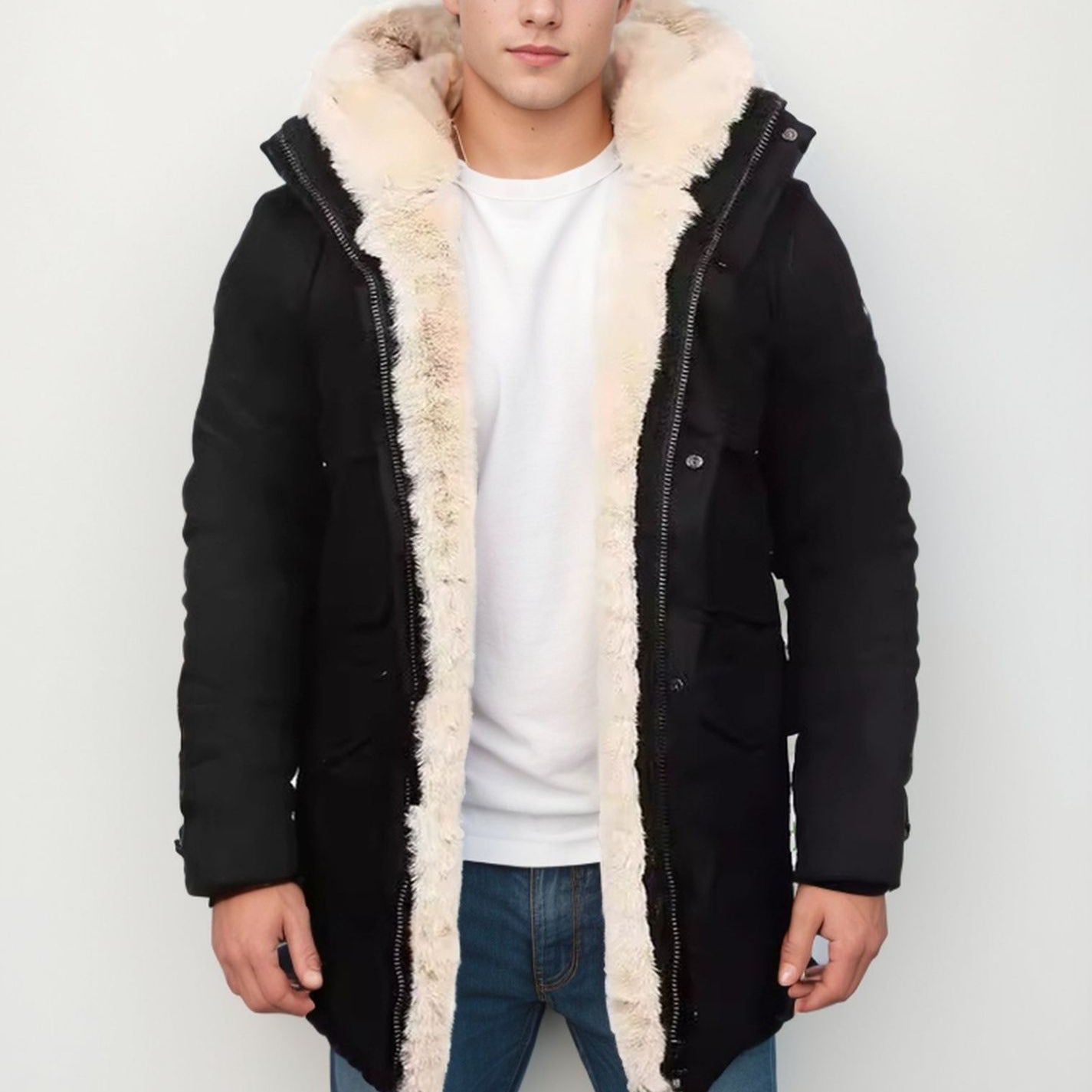 Dames élégante et chaude veste en polaire avec capuche Chic und Stil