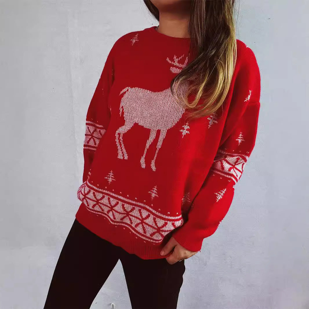 Pull de Noël pour femmes avec motif de renne festif et tricot doux Chic und Stil