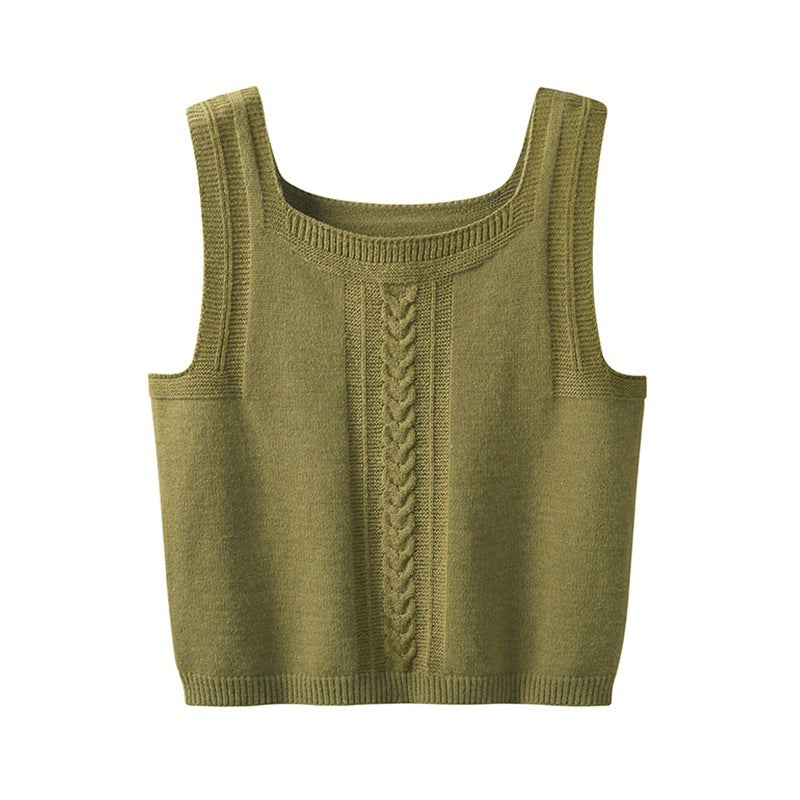 Dames Gros Tricot Gilet avec Motif de Tresses Chic und Stil