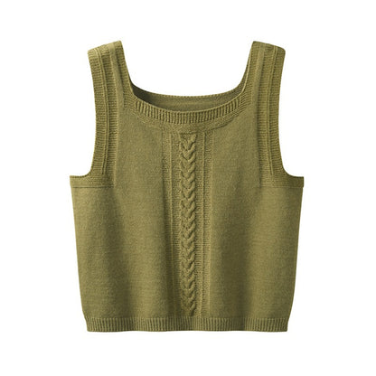 Dames Gros Tricot Gilet avec Motif de Tresses Chic und Stil