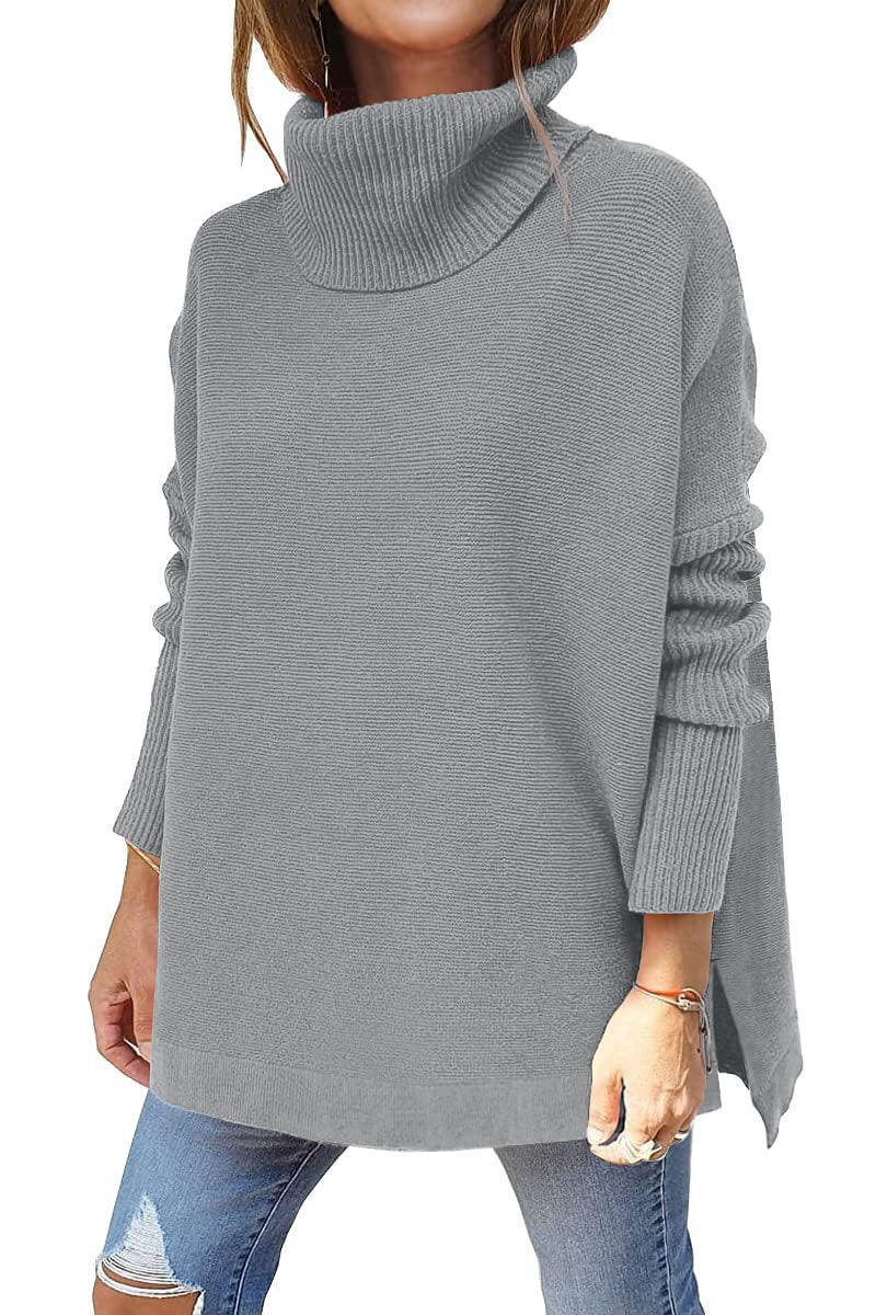 Pull roulé confortable pour femmes avec un motif en tricot doux Chic und Stil