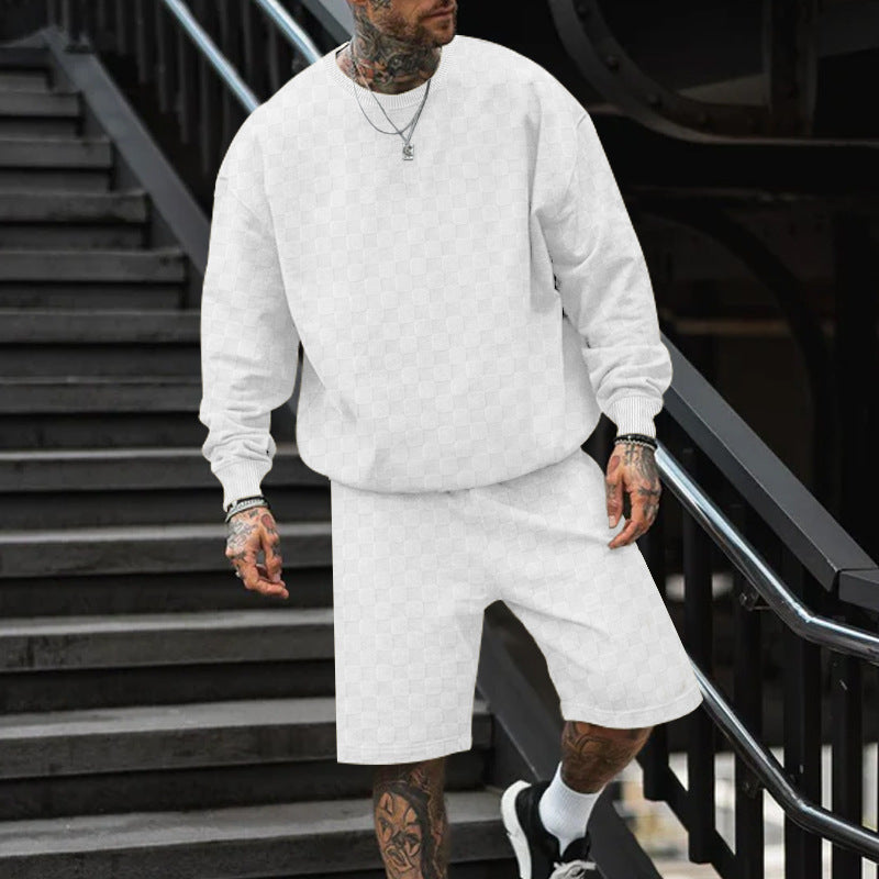 Chic and Style casual sweatshirt and shorts set for men