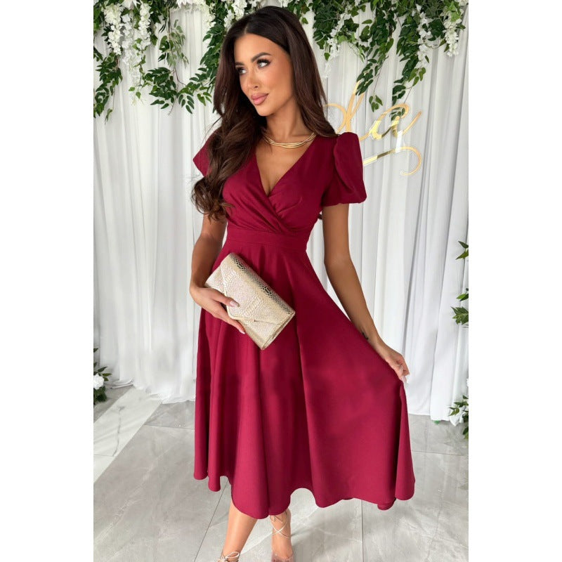 Femmes Robe A-ligne à manches flottantes élégante Chic und Stil