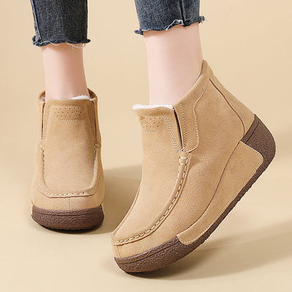 Bottes à tige courte pour dames, confortables, avec doublure chaude et semelle antidérapante Chic und Stil