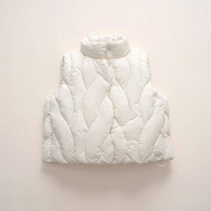 Dames gilet matelassé stylé avec col haut et design moderne Chic und Stil