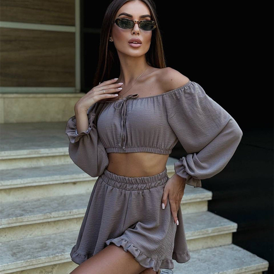 Ensemble top court et shorts pour femmes Chic und Stil