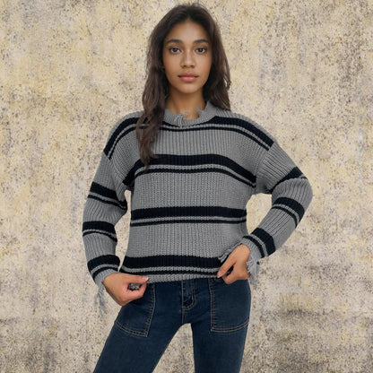 Dames pull rayé Chic und Stil