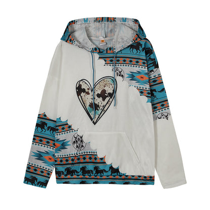 Pull à capuche pour dames avec un design tribal innovant et une coupe confortable Chic und Stil