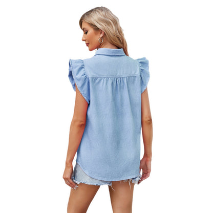 Blouse pour femmes avec des détails en volants et des poches poitrine pratiques Chic und Stil