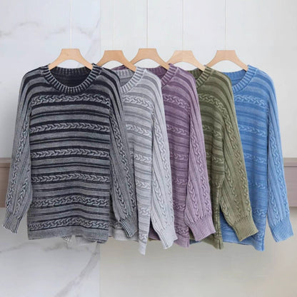 Pull en tricot pour femmes avec motif en relief et coupe décontractée Chic und Stil
