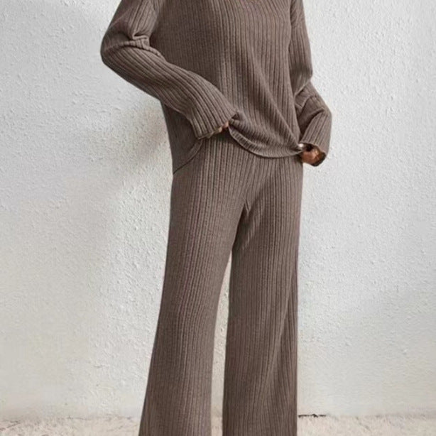 Women Casual Knit Top and Pants Set Chic and Style