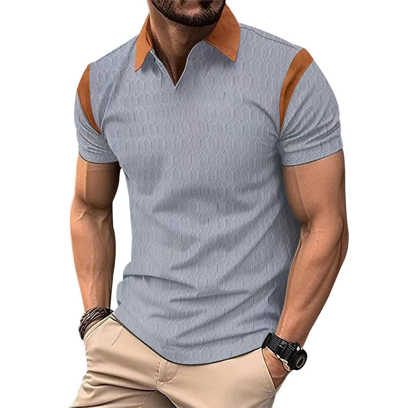 Chemise polo pour hommes avec des détails contrastés élégants et un design structuré respirant Chic und Stil