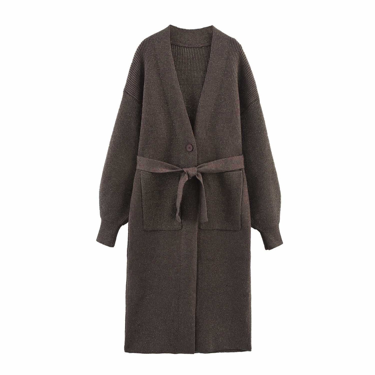 Dames élégante cardigan avec ceinture à la taille Chic und Stil