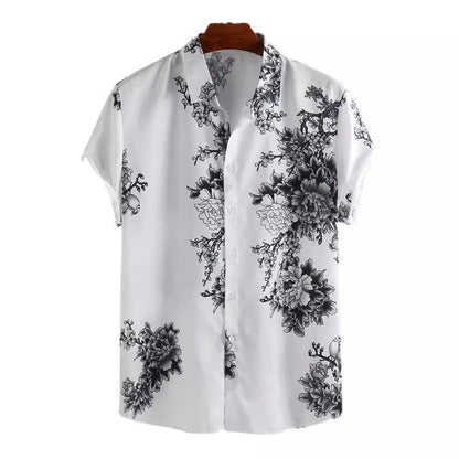 Chemise homme à manches courtes avec imprimé floral élégant et matériau de haute qualité Chic und Stil