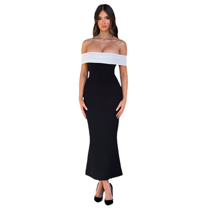 Robe de soirée élégante off-shoulder pour femmes Chic und Stil