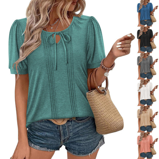 Dames décontractée blouse à manches bouffantes Chic und Stil