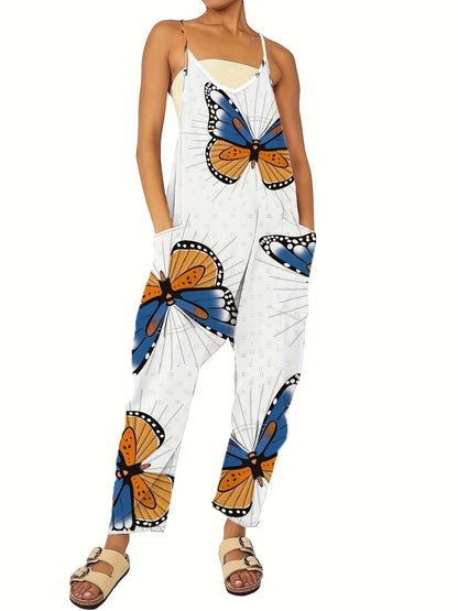 Combinaison pour femmes avec un motif de papillons coloré et des poches pratiques Chic und Stil