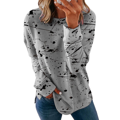 Pull créatif pour femmes avec design de tache de couleur Chic und Stil