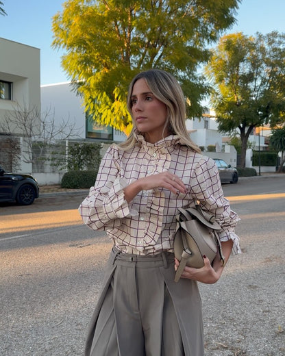 Chemisier à carreaux classique pour femmes Chic und Stil