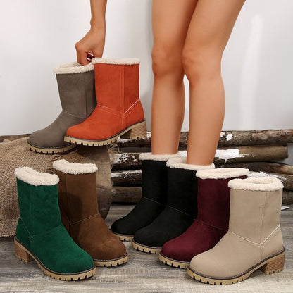 Bottines pour femmes chaudes avec col en fourrure d'agneau Chic und Stil