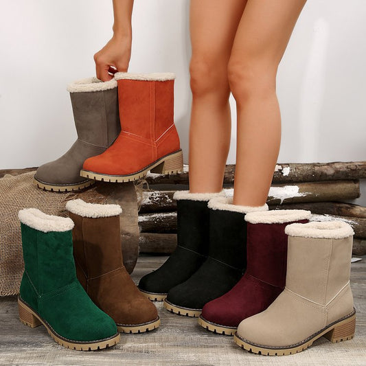 Bottines pour femmes chaudes avec col en fourrure d'agneau Chic und Stil
