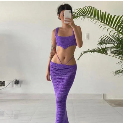 Robe en crochet pour dames avec une coupe raffinée et un design unique Chic und Stil