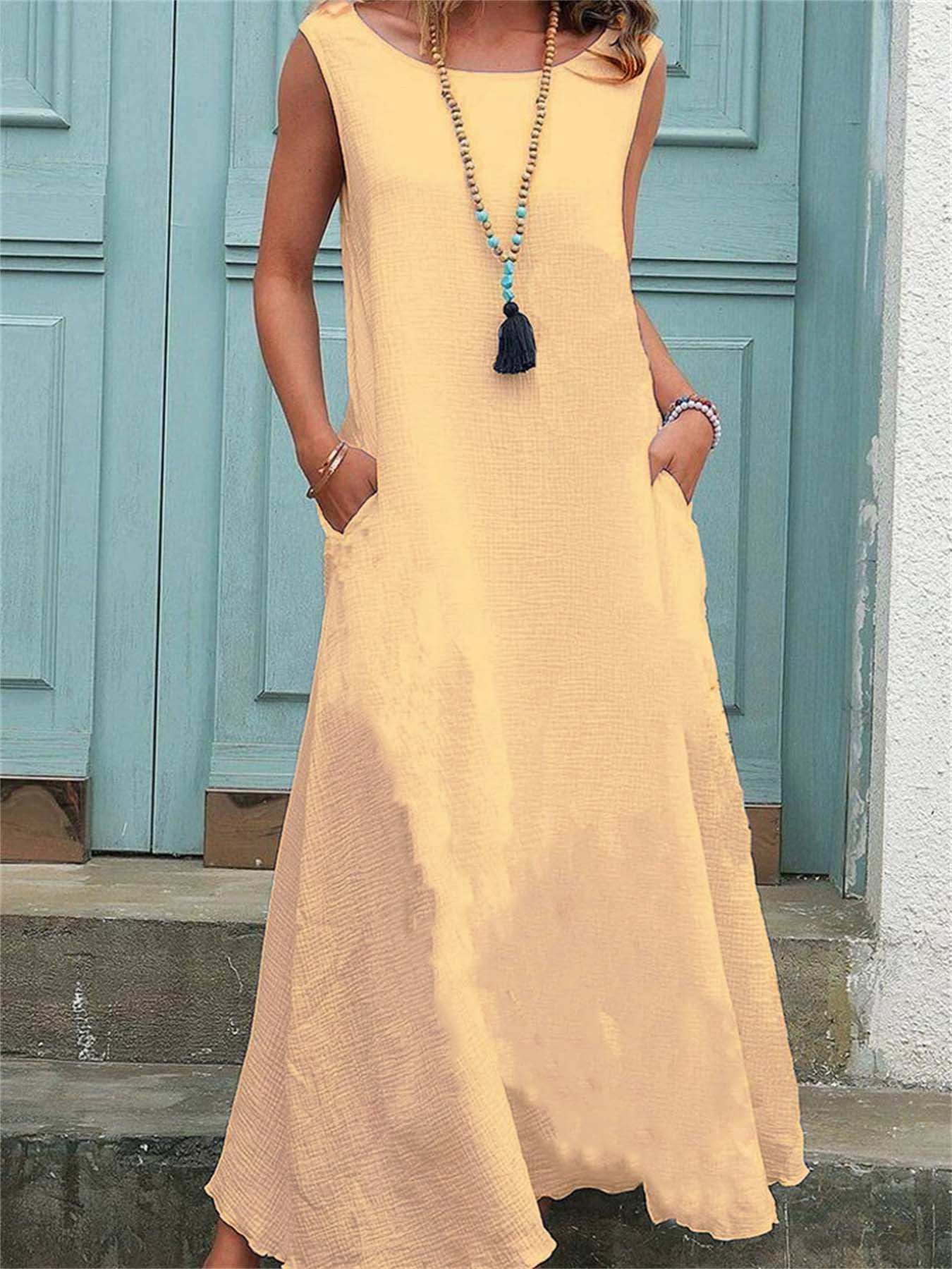 Robe maxi pour femmes avec poches pratiques et coupe fluide Chic und Stil