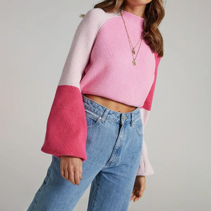 Pull femme avec tricot texturé unique et manches volumineuses Chic und Stil