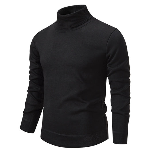 Pull à col roulé pour hommes en tricot doux avec design structuré Chic und Stil