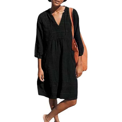 Robe d'été décontractée pour femmes avec capuche et poches Chic und Stil