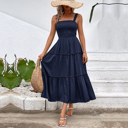 Robe à paliers pour femmes avec haut froncé Chic und Stil