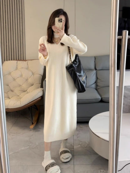 Robe en tricot pour femmes avec une élégante structure côtelée Chic und Stil