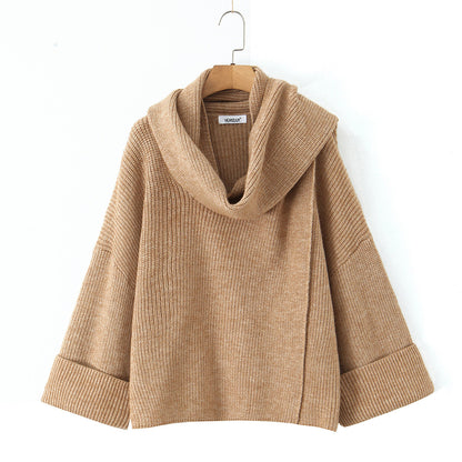 Pull en tricot élégant pour femmes avec une coupe ample et un col roulé décontracté Chic und Stil