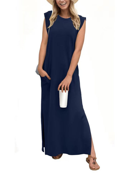 Robe maxi confortable pour femmes en matériau doux avec une coupe étroite Chic und Stil