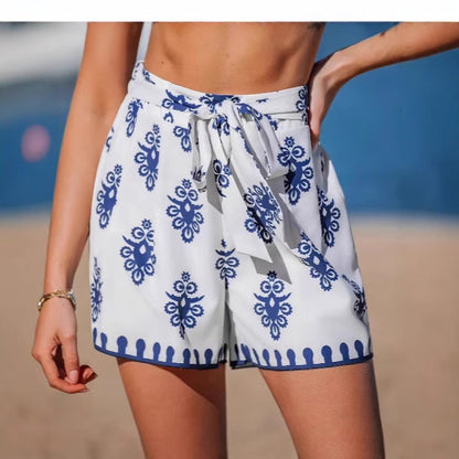 Women Casual Style Printed Chic Shorts
