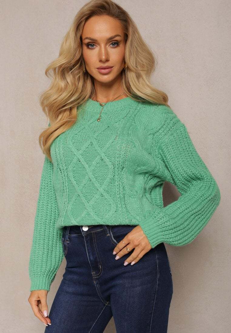 Pull en maille chunky décontracté pour femmes avec un design de tresse moderne et une coupe confortable Chic und Stil