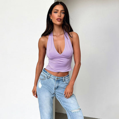 Dame Collier Crop Top Chic und Stil