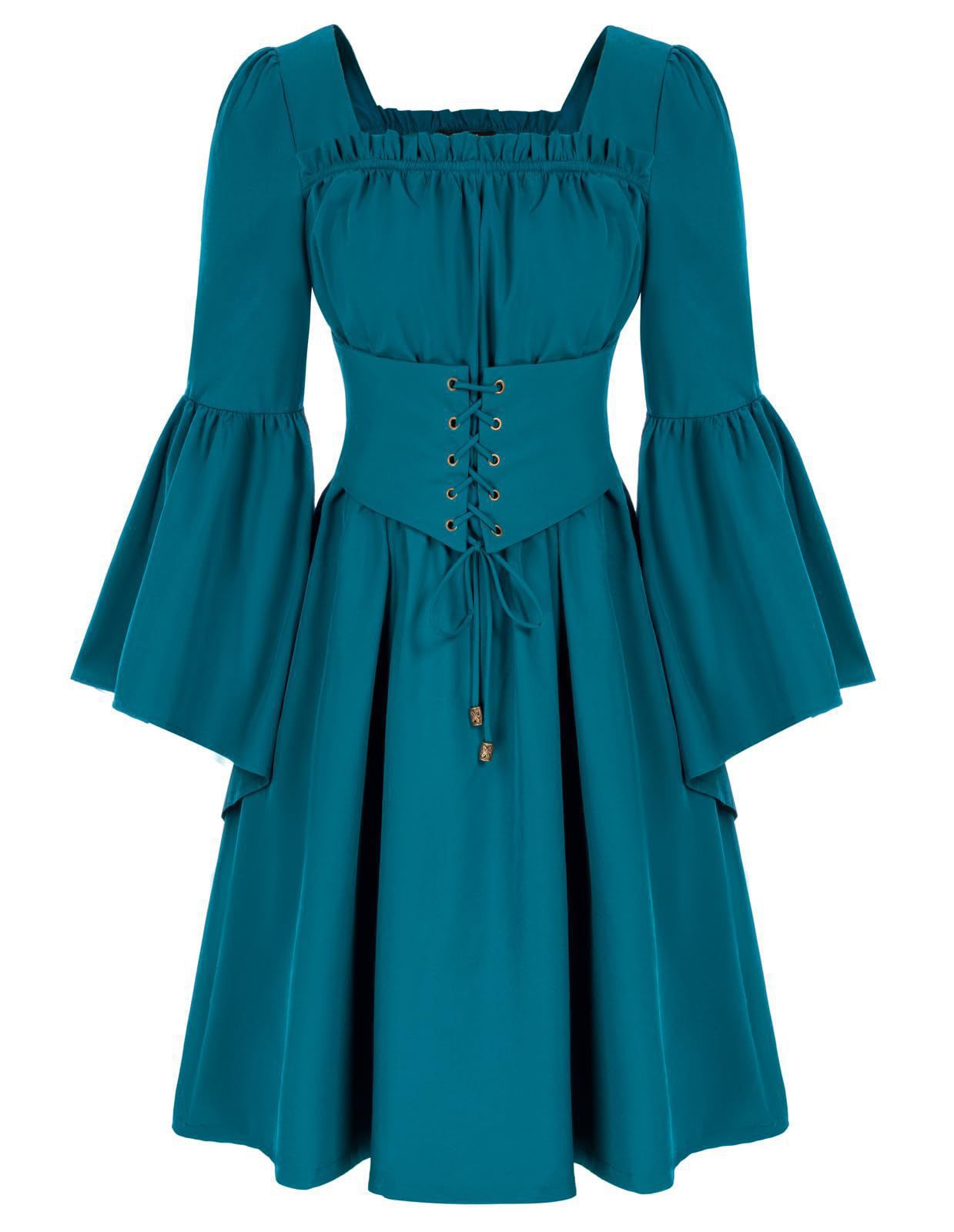 Robe médiévale femme avec des manches fluides et un détail de laçage Chic und Still