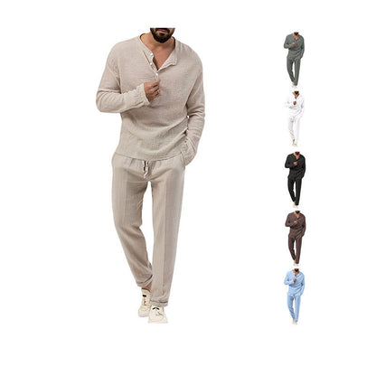 Men's loungewear set with breathable top and comfortable capri pants Chic and Style