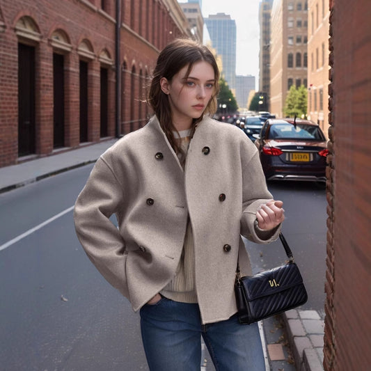 Blazer cropped à la mode pour dames Chic und Stil