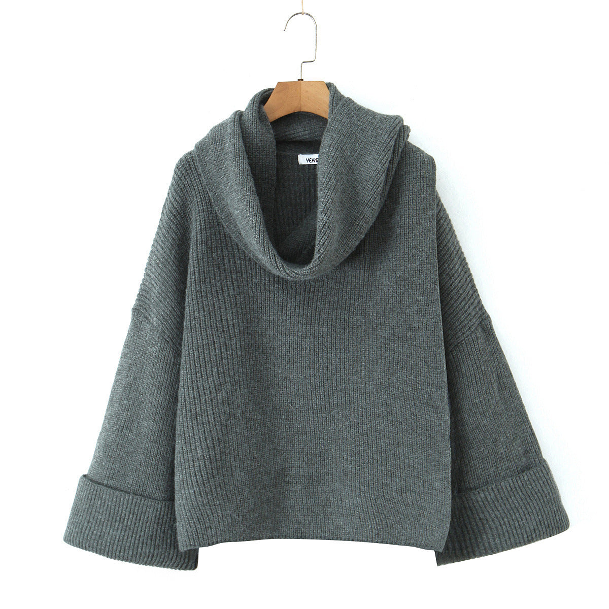 Pull en tricot élégant pour femmes avec une coupe ample et un col roulé décontracté Chic und Stil