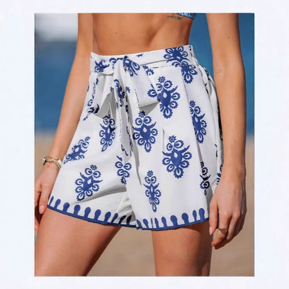 Women Casual Style Printed Chic Shorts