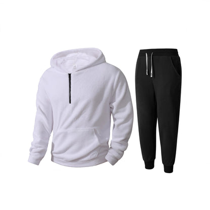 Men's cozy fleece hoodie and jogging pants Chic and Style