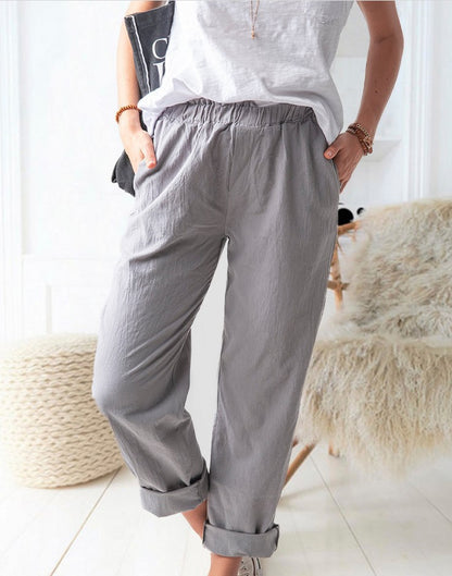 Casual tailored linen pants for women Chic and Style