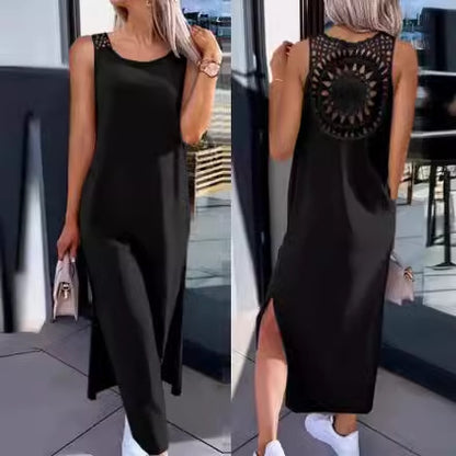 Robe Maxi dos en crochet Chic und Stil