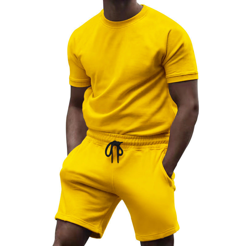 Casual sports set for men with high-quality crew neck and elastic waist Chic und Stil