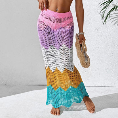 Dames Bohemian Crochet Maxi Jupe Couverture Chic und Stil